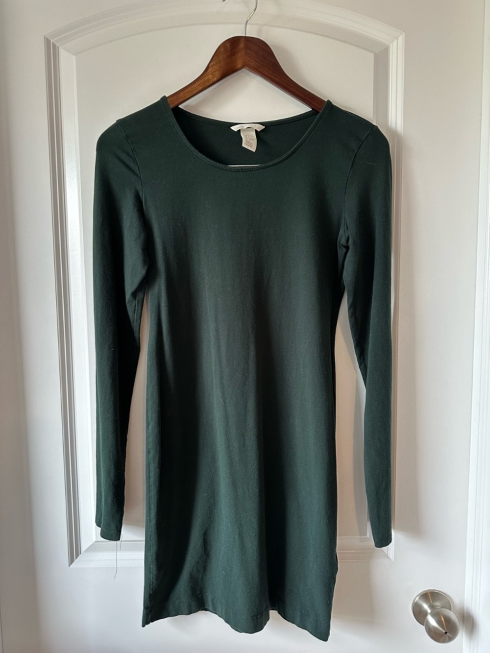 H&M Forest Green Scoop Neck Basic Top